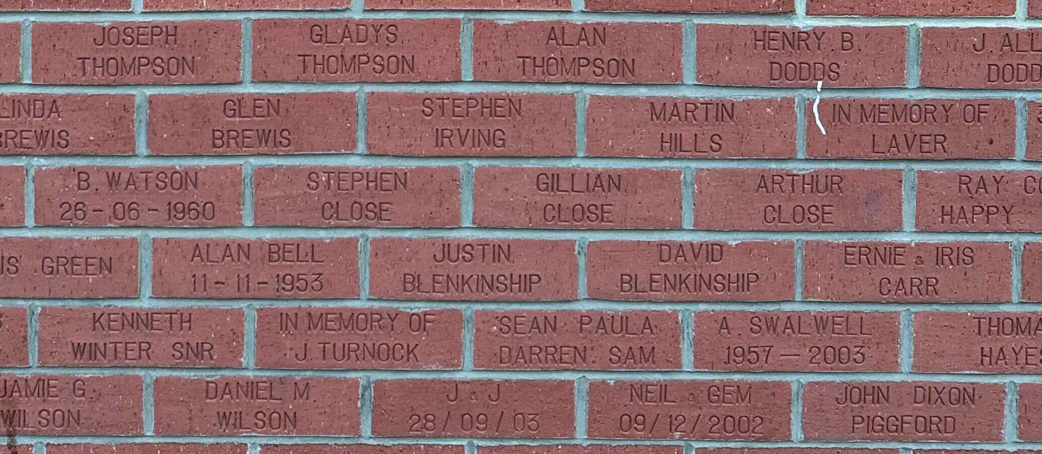 Image of brick for GLADYS THOMPSON