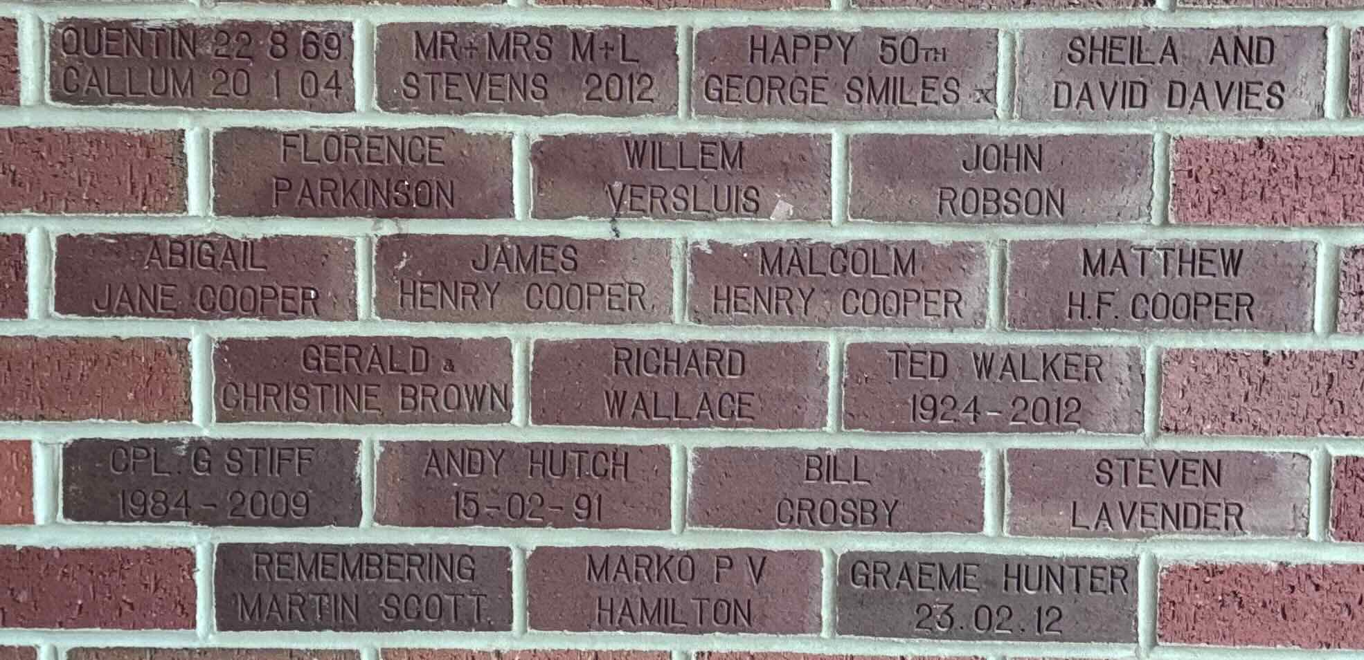 Image of brick for MR & MRS M+L STEVENS 2012