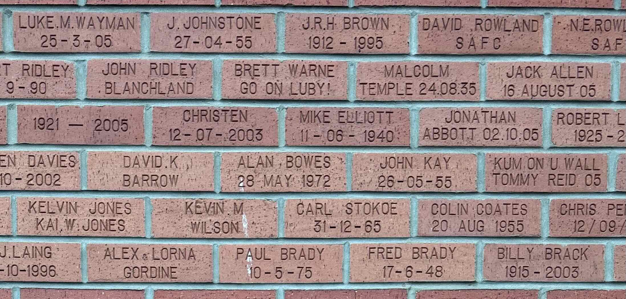 Image of brick for FRED BRADY 17-6-48