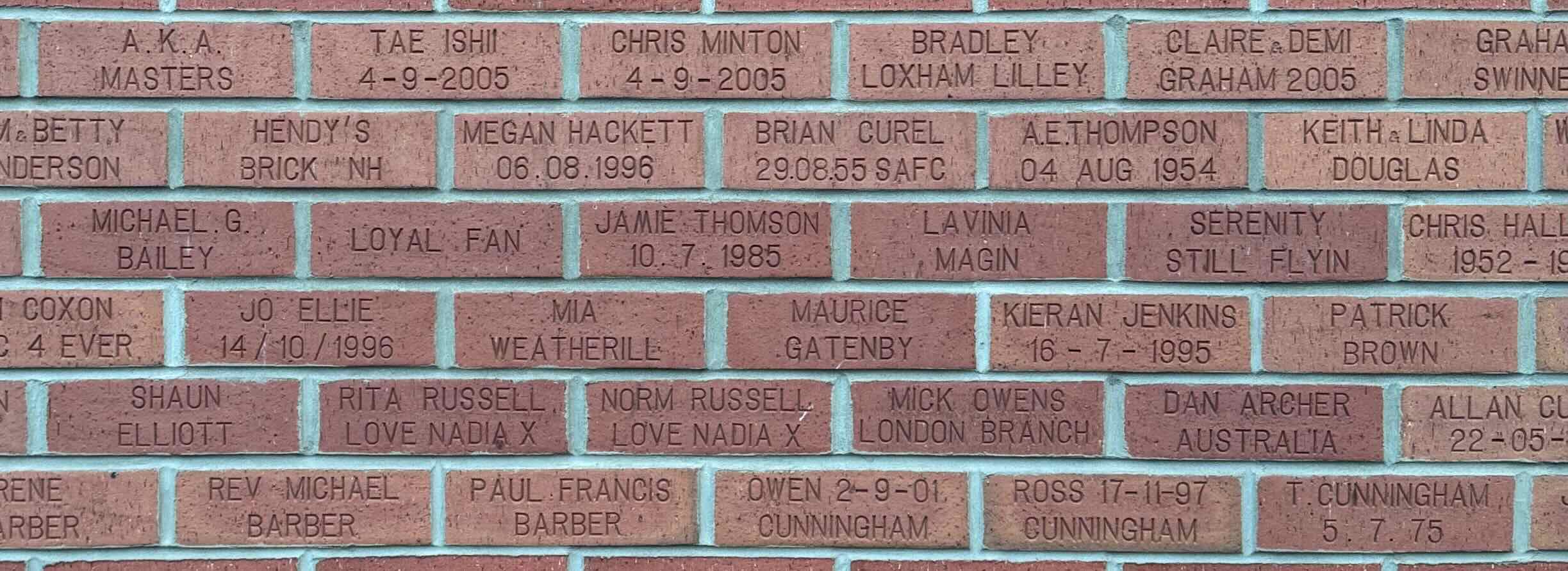 Image of brick for JO ELLIE 14/10/1996