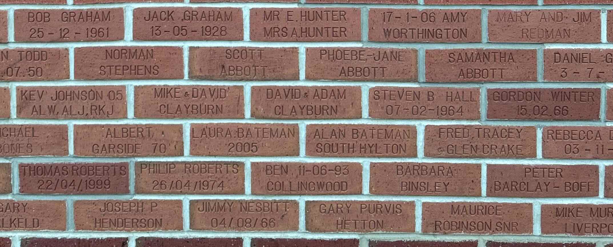 Image of brick for BOB GRAHAM 25-12-1961