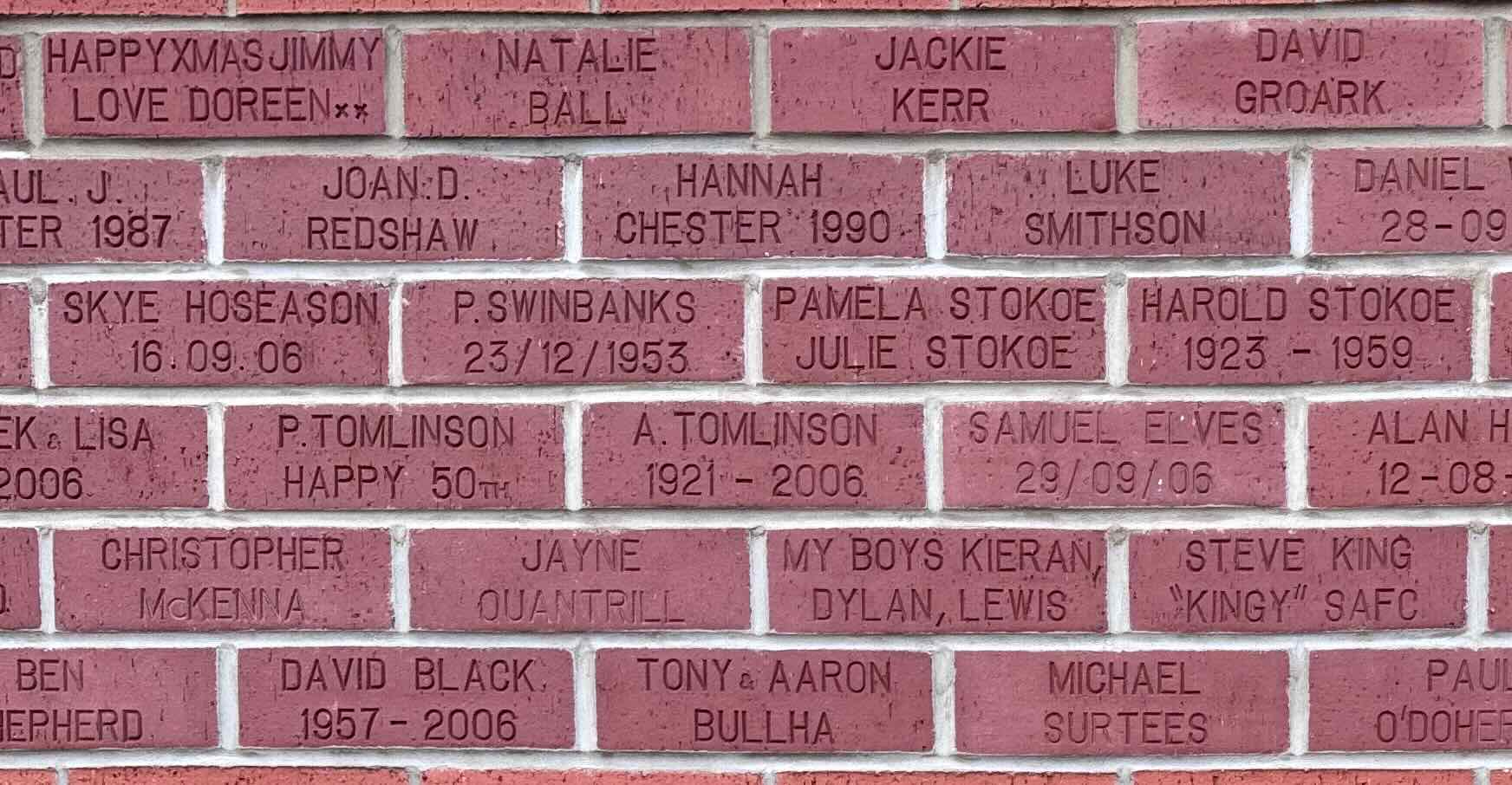 Image of brick for HANNAH CHESTER 1990