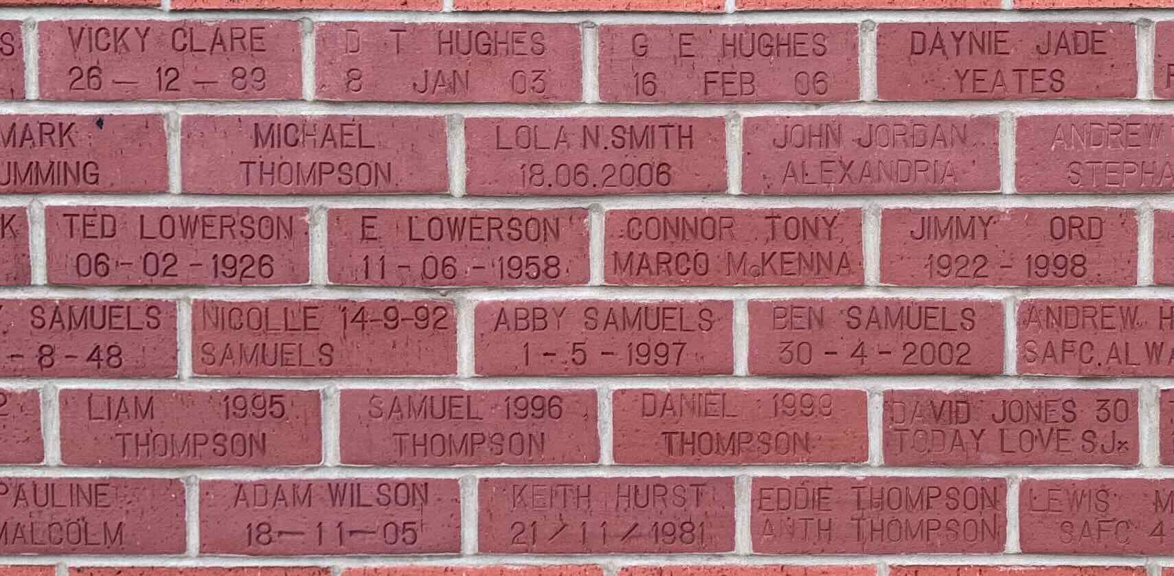 Image of brick for MICHAEL THOMPSON