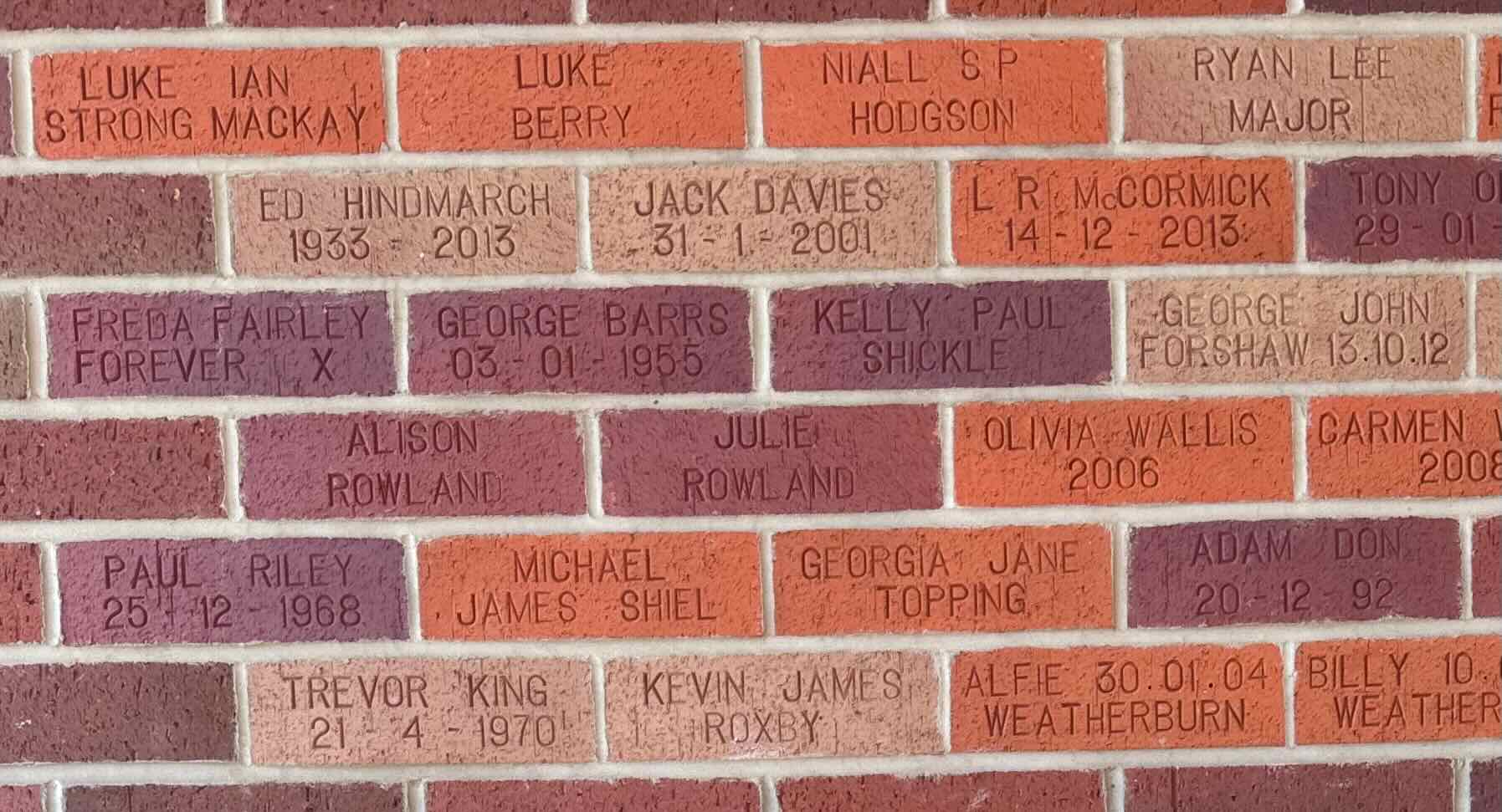 Image of brick for JACK DAVIES 31-1-2001