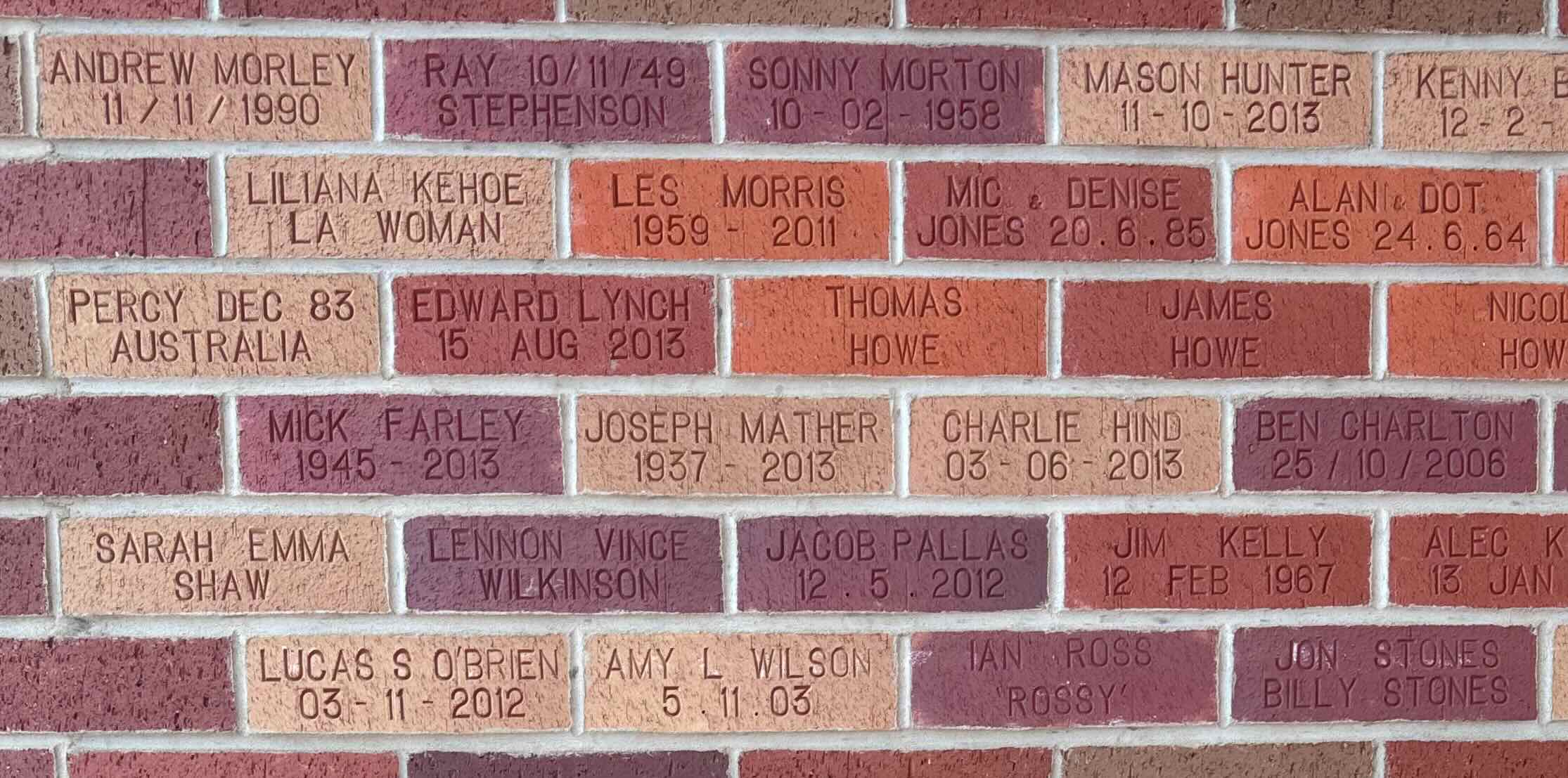Image of brick for EDWARD LYNCH 15 AUG 2013