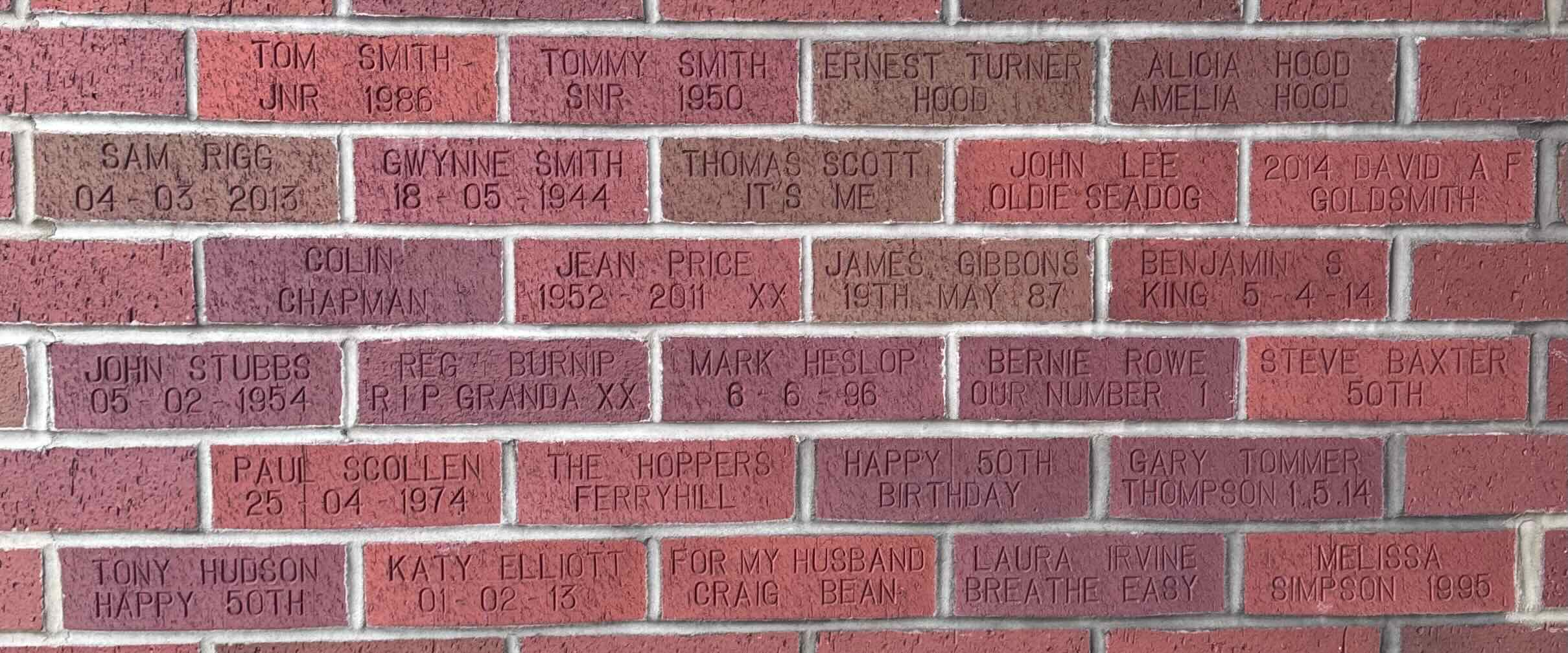 Image of brick for MARK HESLOP 6-6-96