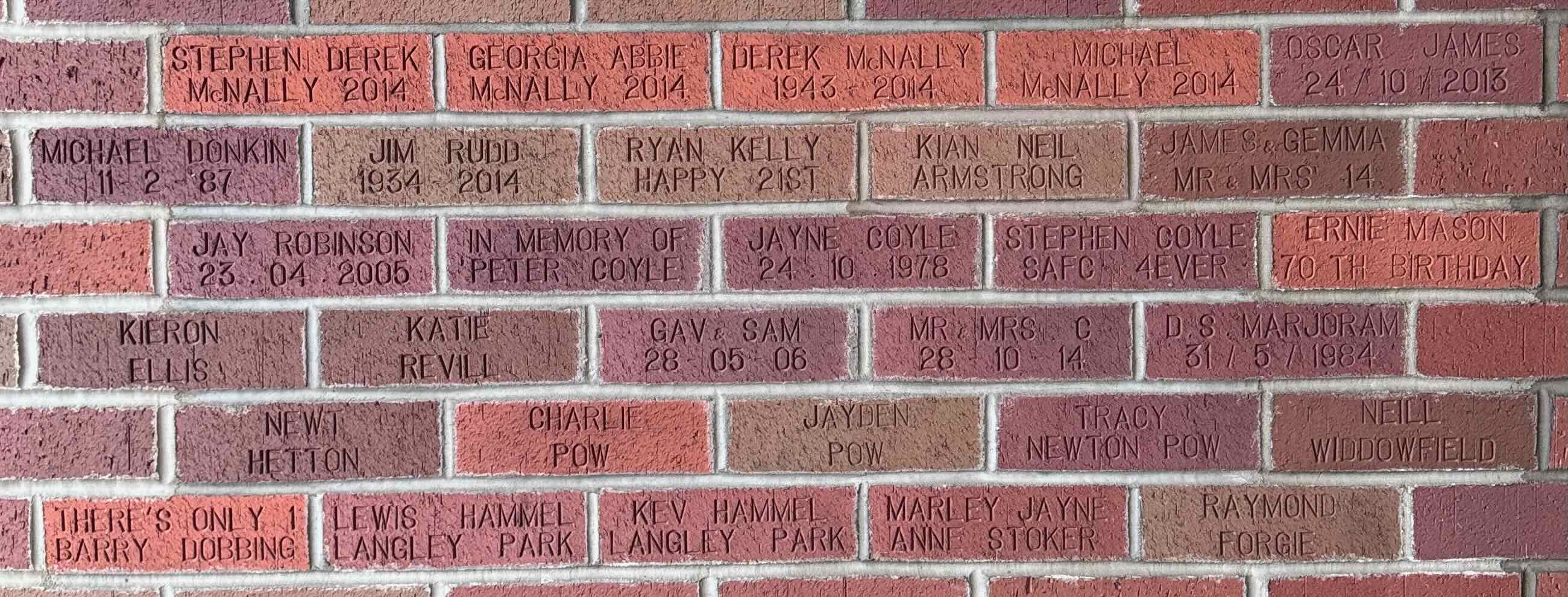 Image of brick for JAYNE COYLE 24-10-1978