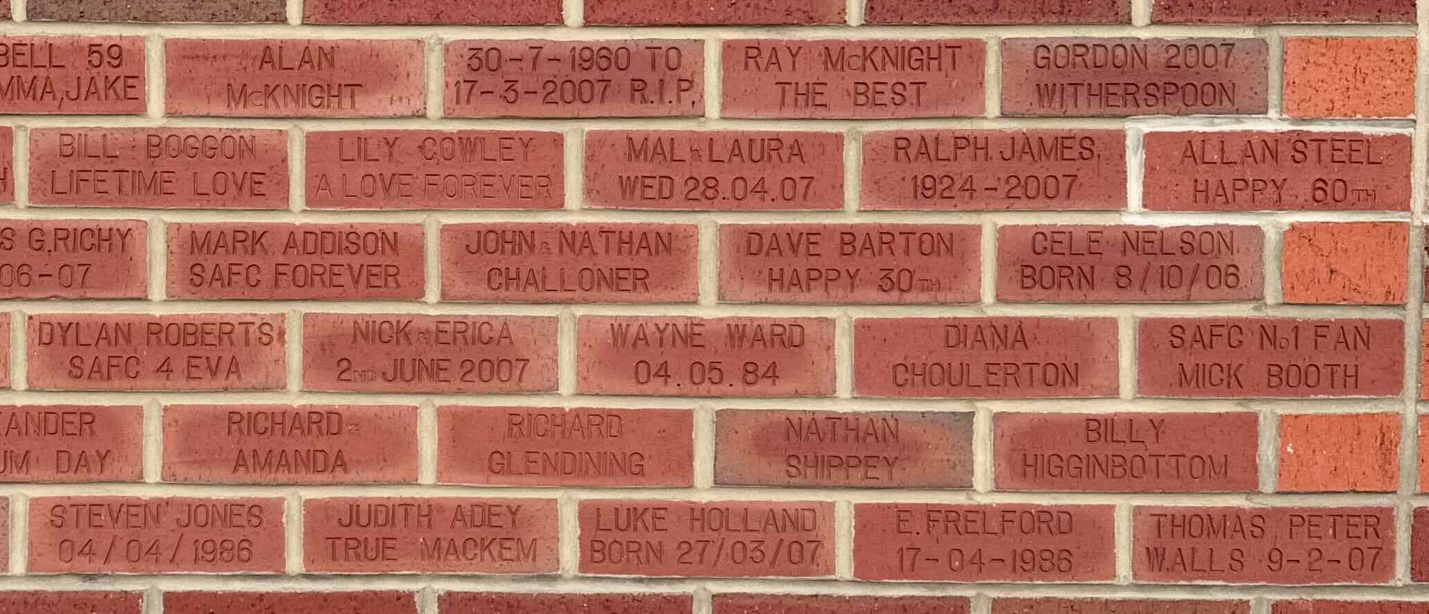 Image of brick for MAL & LAURA WED 28.04.07