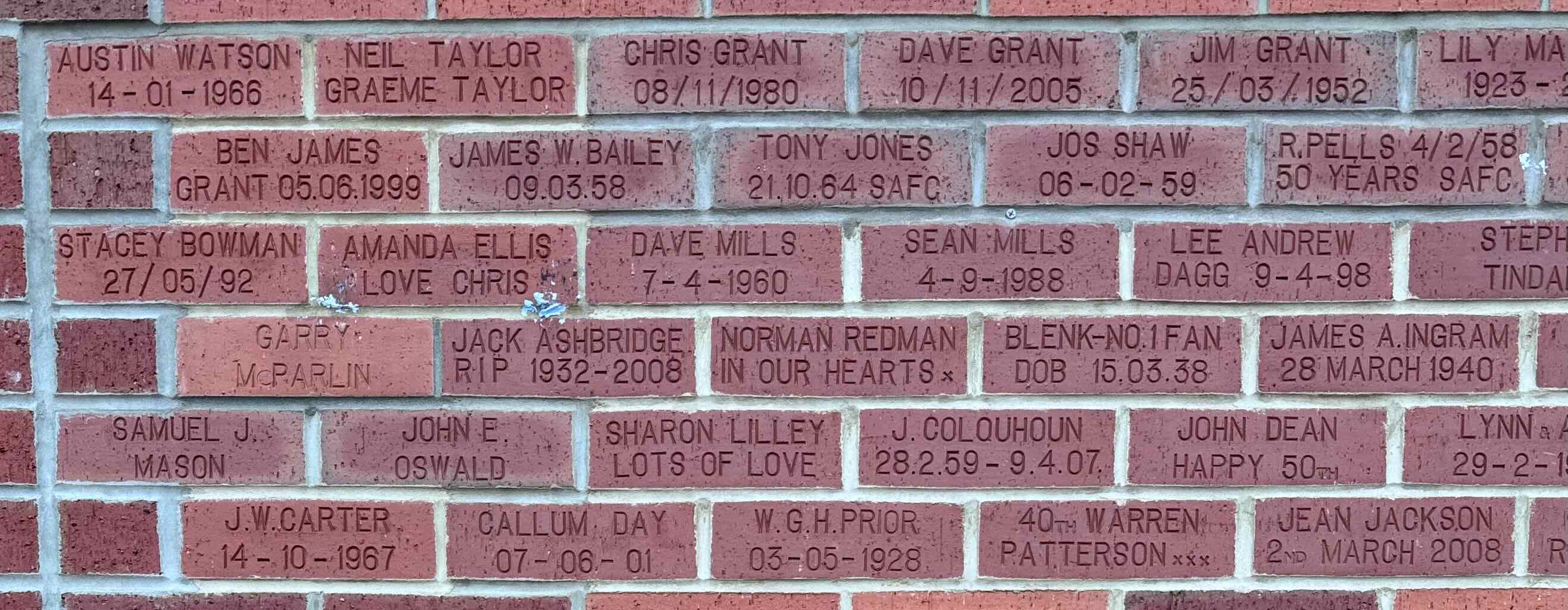 Image of brick for SEAN MILLS 4-9-1988