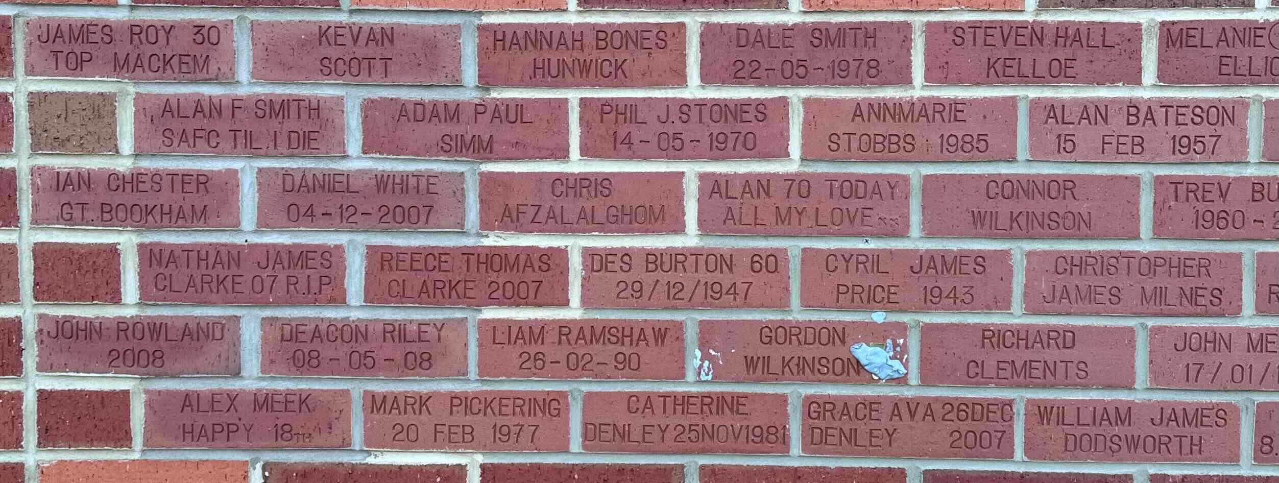 Image of brick for REECE THOMAS CLARKE 2007