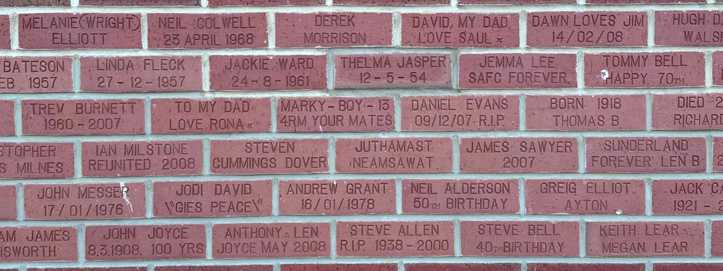 Image of brick for NEIL ALDERSON 50TH BIRTHDAY