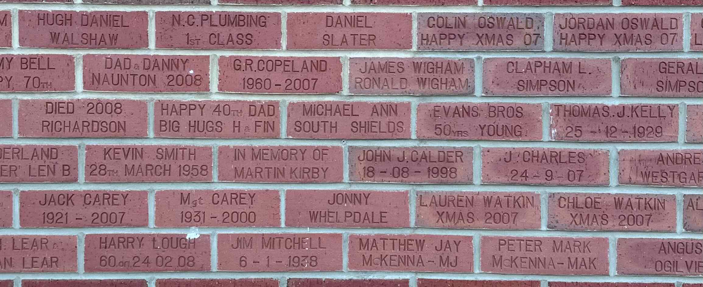 Image of brick for JOHN J.CALDER 18-08-1998