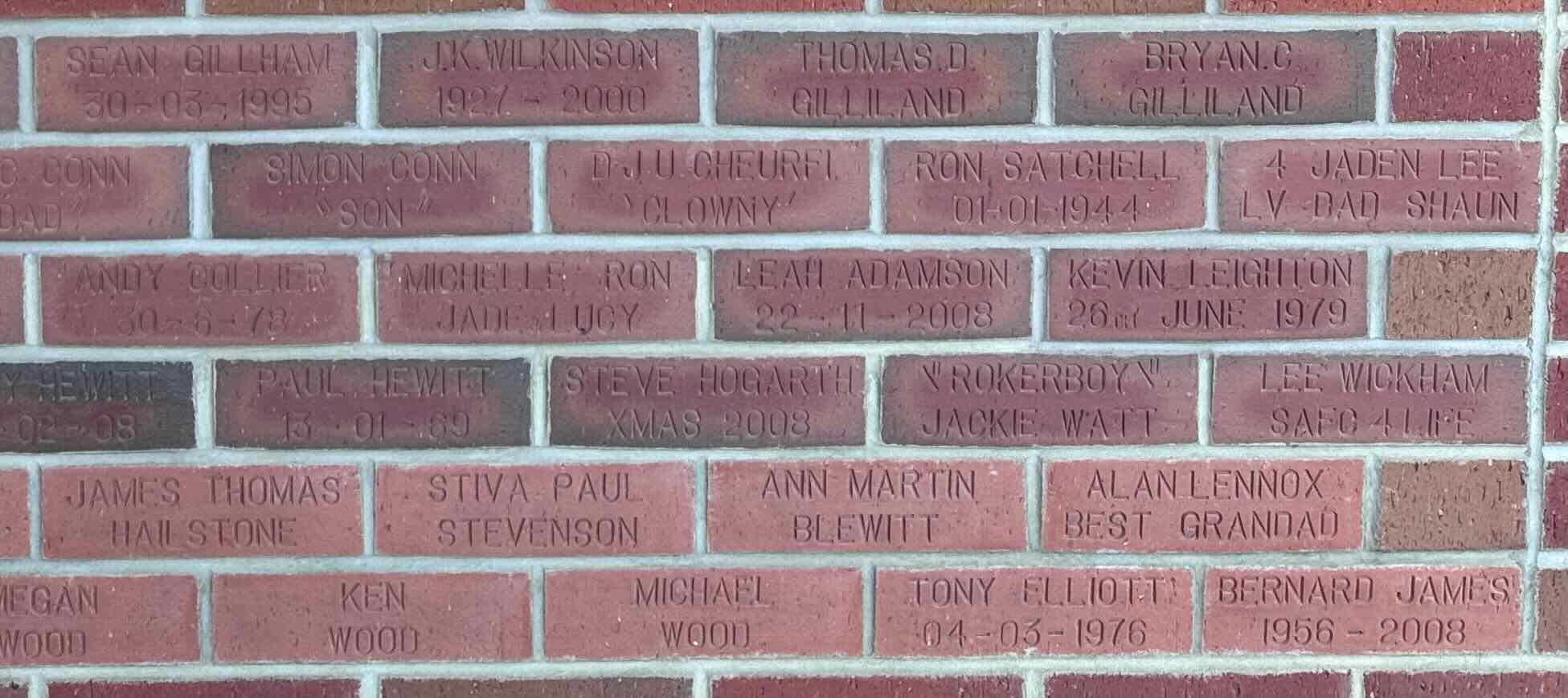 Image of brick for LEE WICKHAM SAFC 4 LIFE