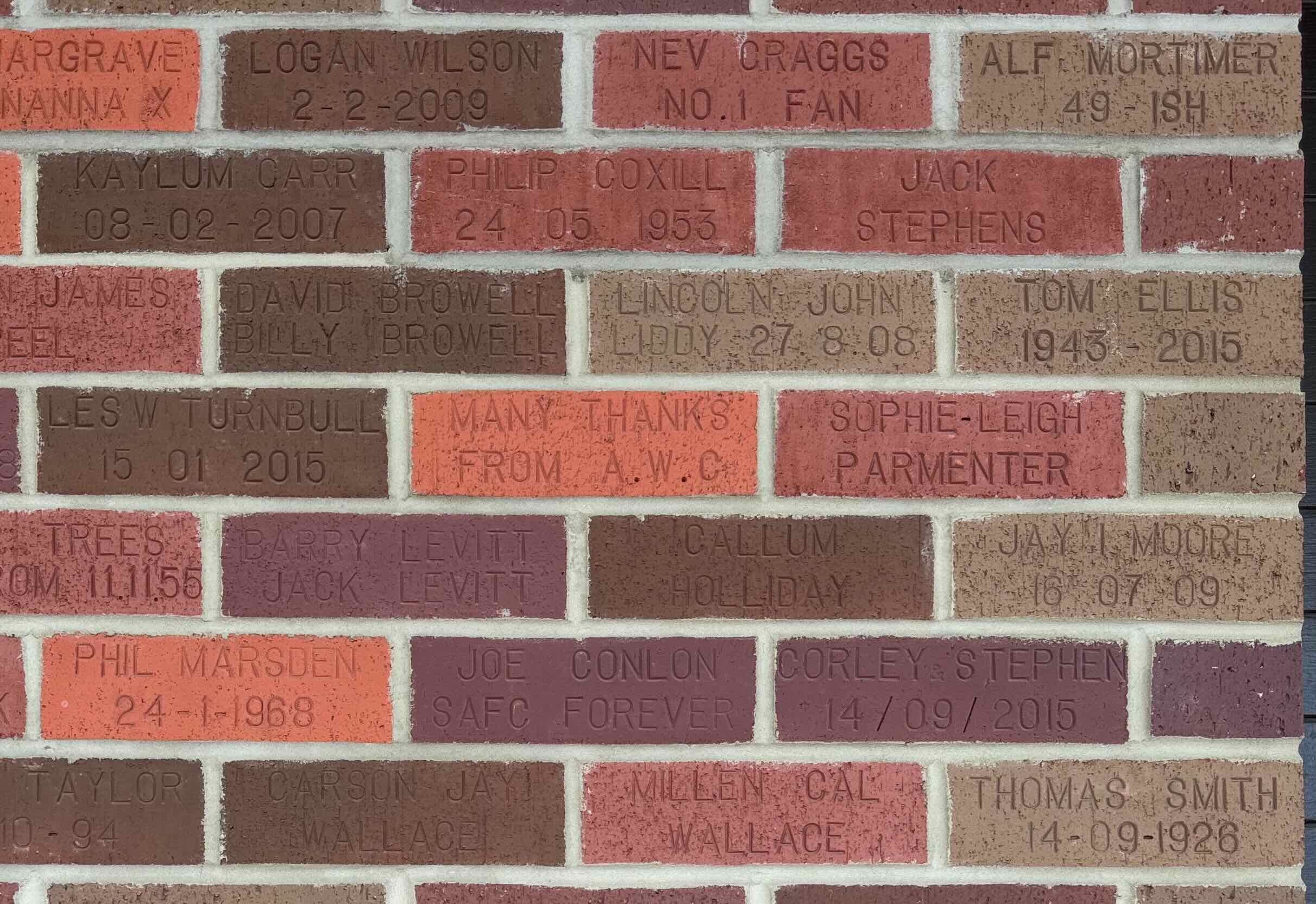 Image of brick for DAVID BROWELL BILLY BROWELL