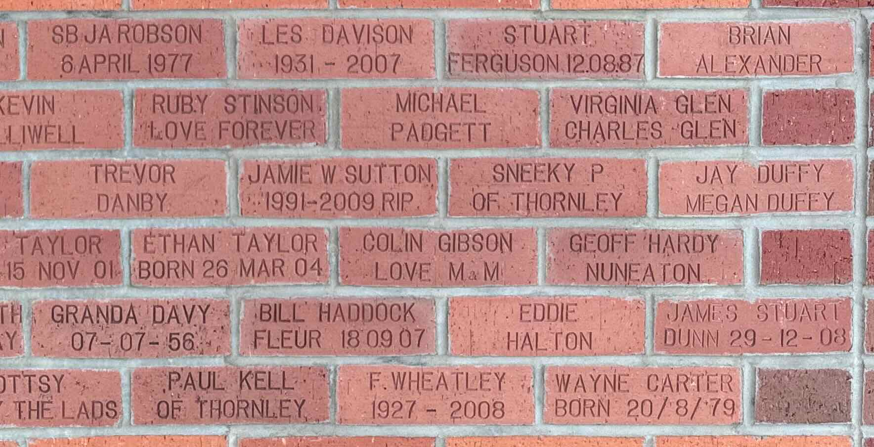 Image of brick for PAUL KELL OF THORNLEY