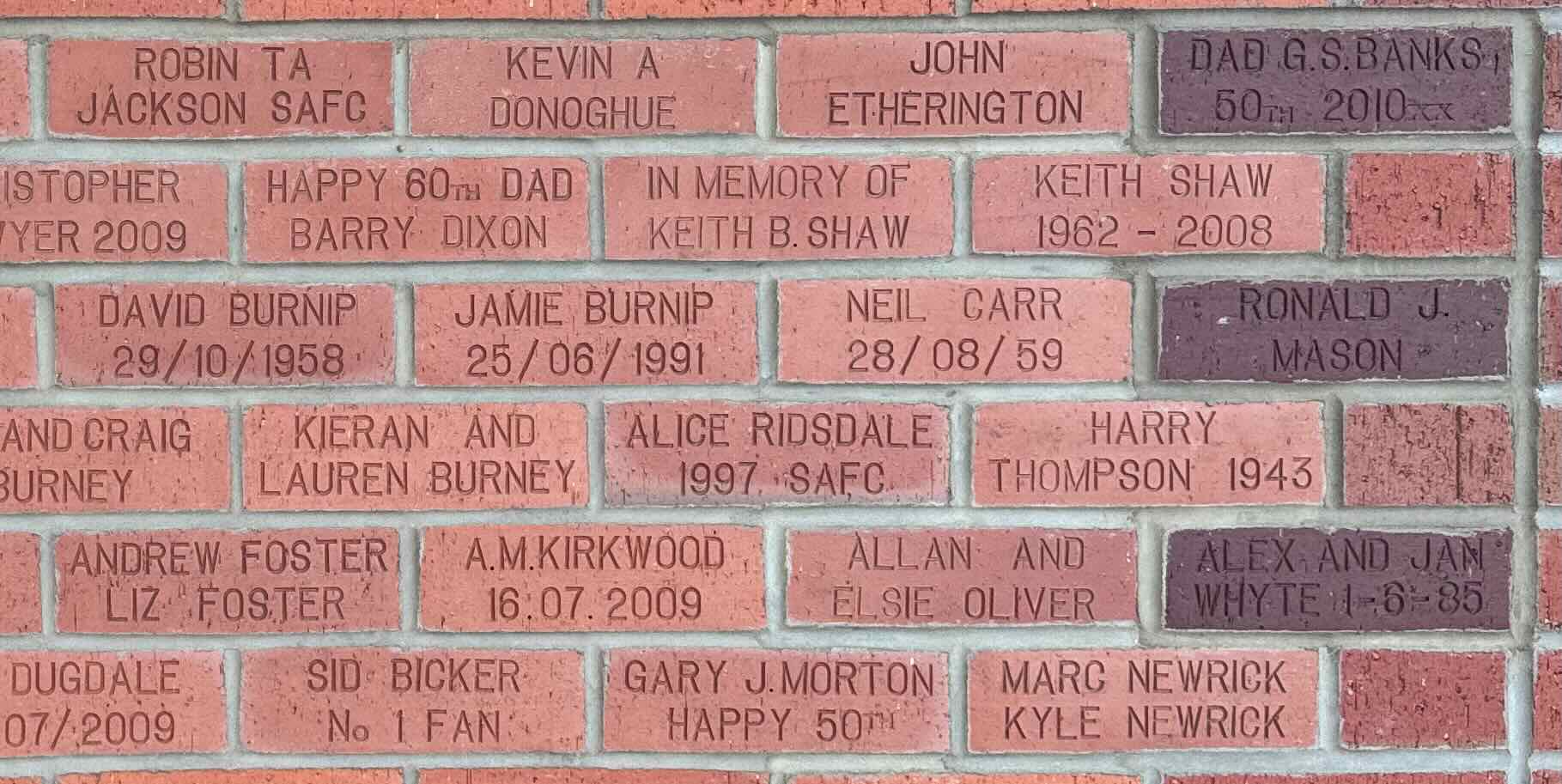 Image of brick for ROBIN TA JACKSON SAFC