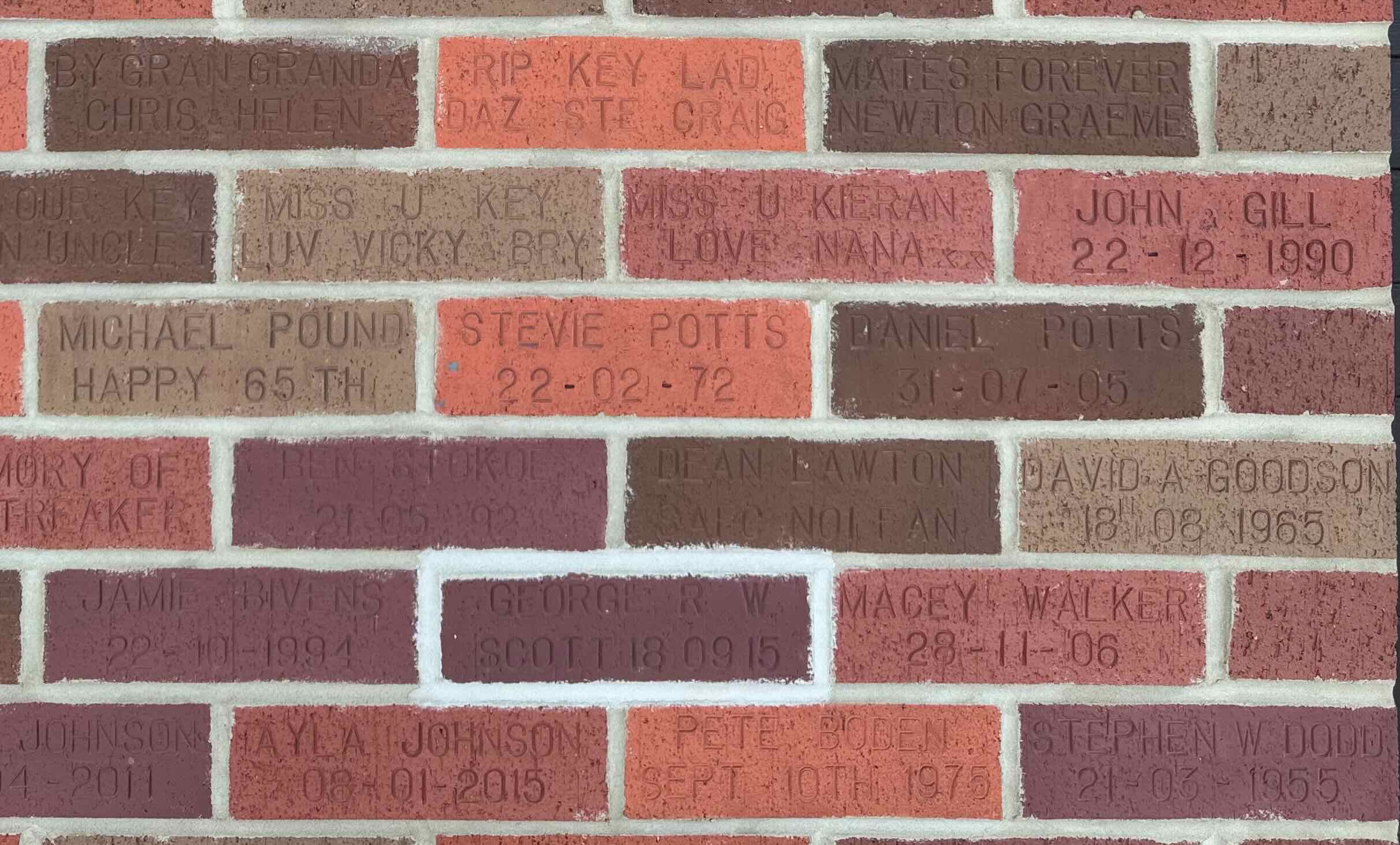 Image of brick for BY GRAN GRANDA CHRIS & HELEN