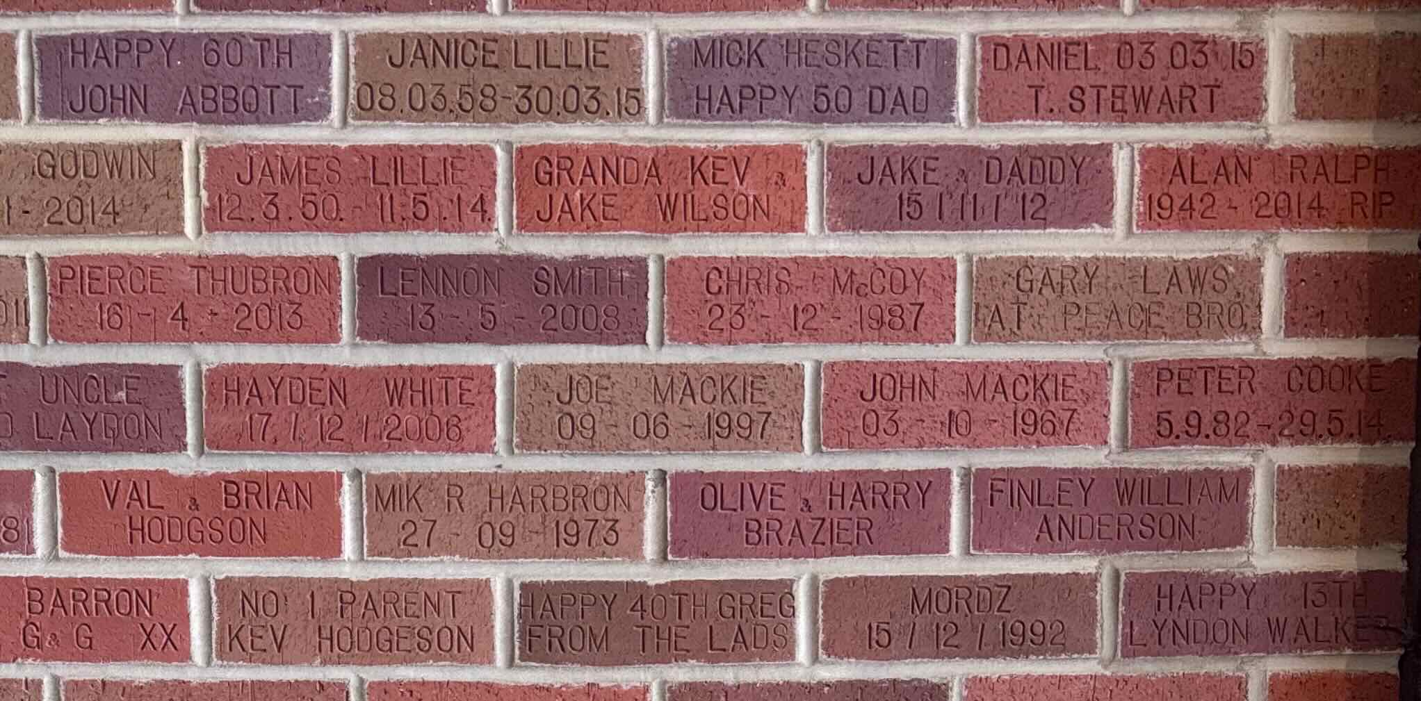Image of brick for JAMES LILLIE 12.3.50-11.5.14