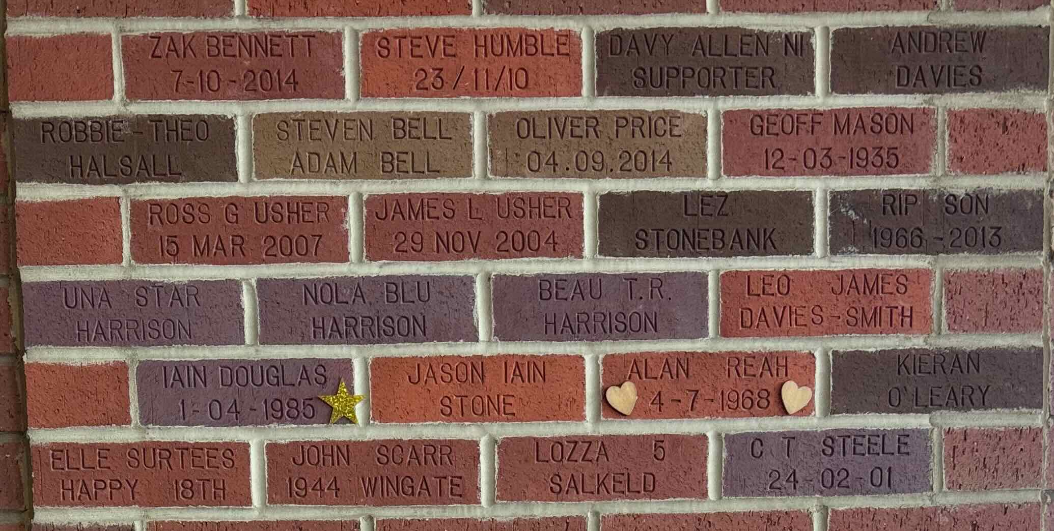 Image of brick for ROSS G USHER 15 MAR 2007