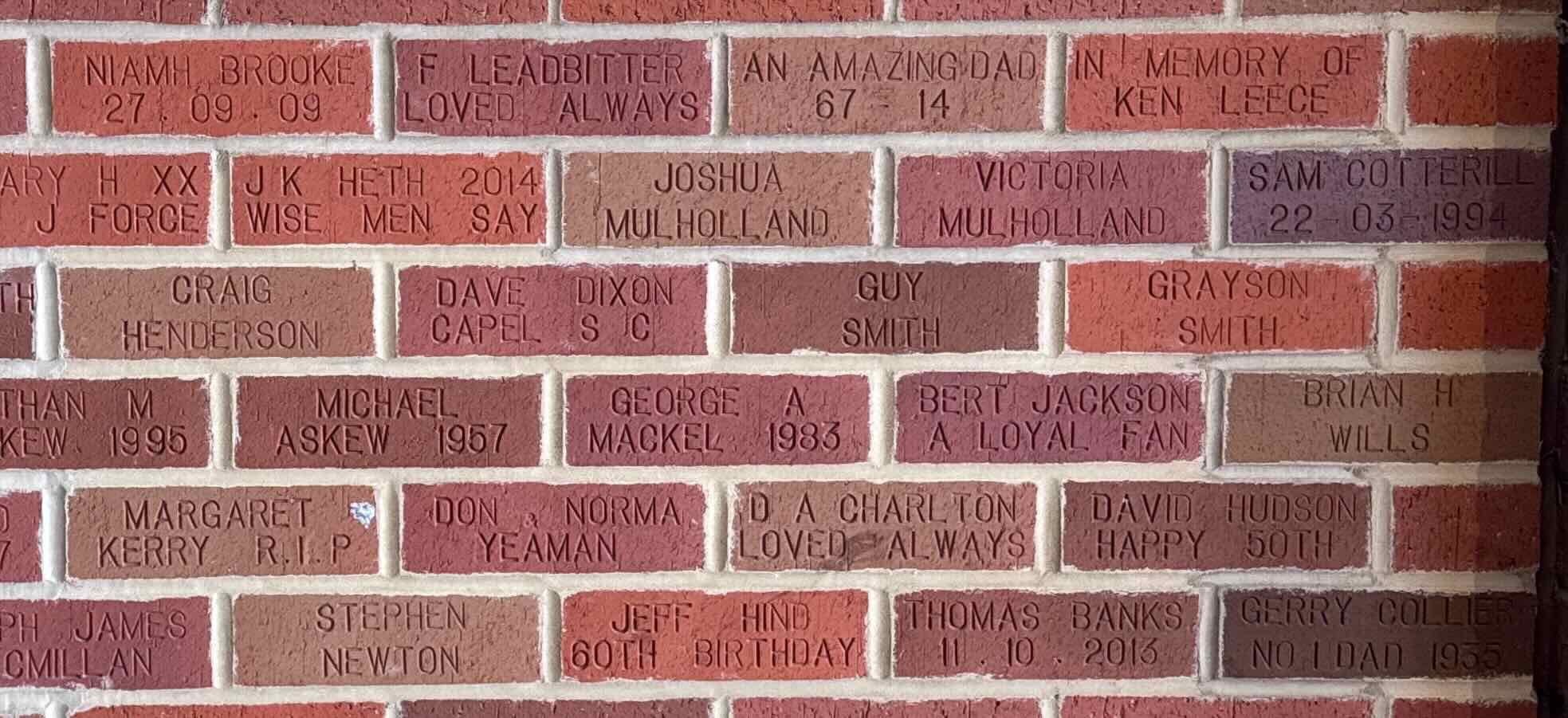 Image of brick for F LEADBITTER LOVED ALWAYS