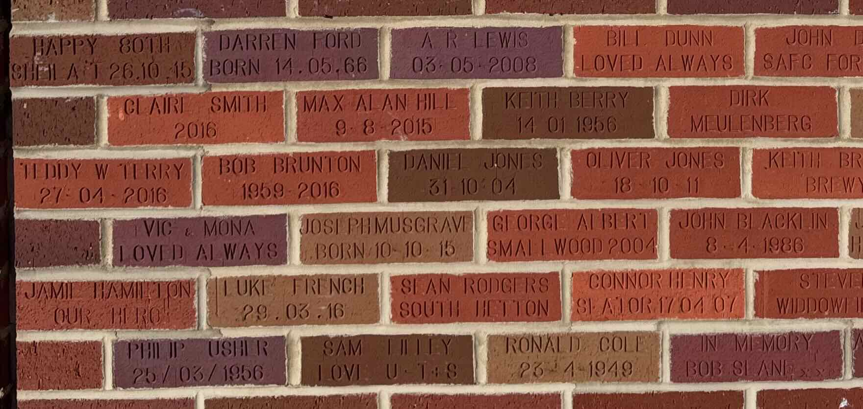 Image of brick for KEITH BERRY 14 01 1956