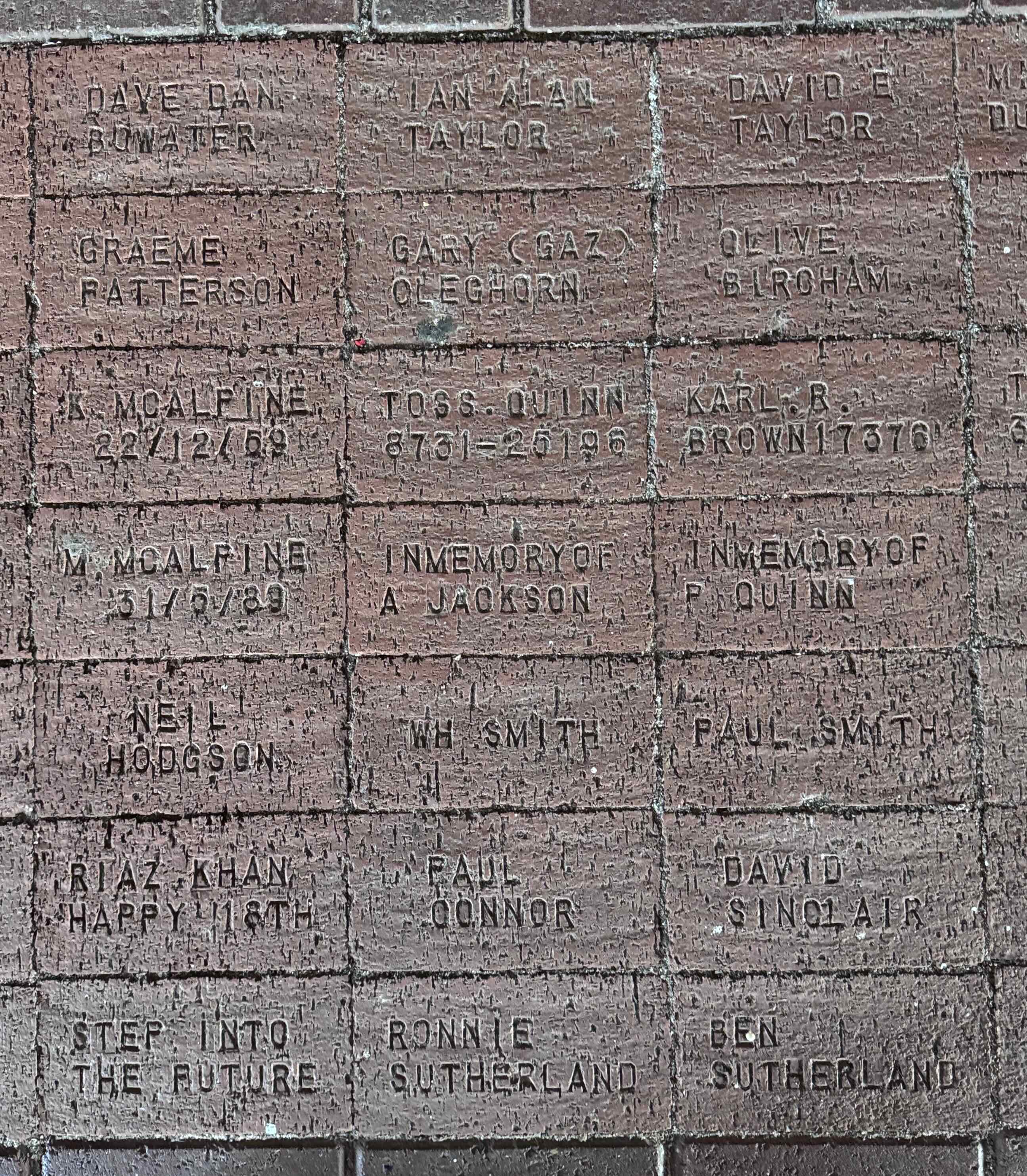 Image of brick for DAVID E TAYLOR
