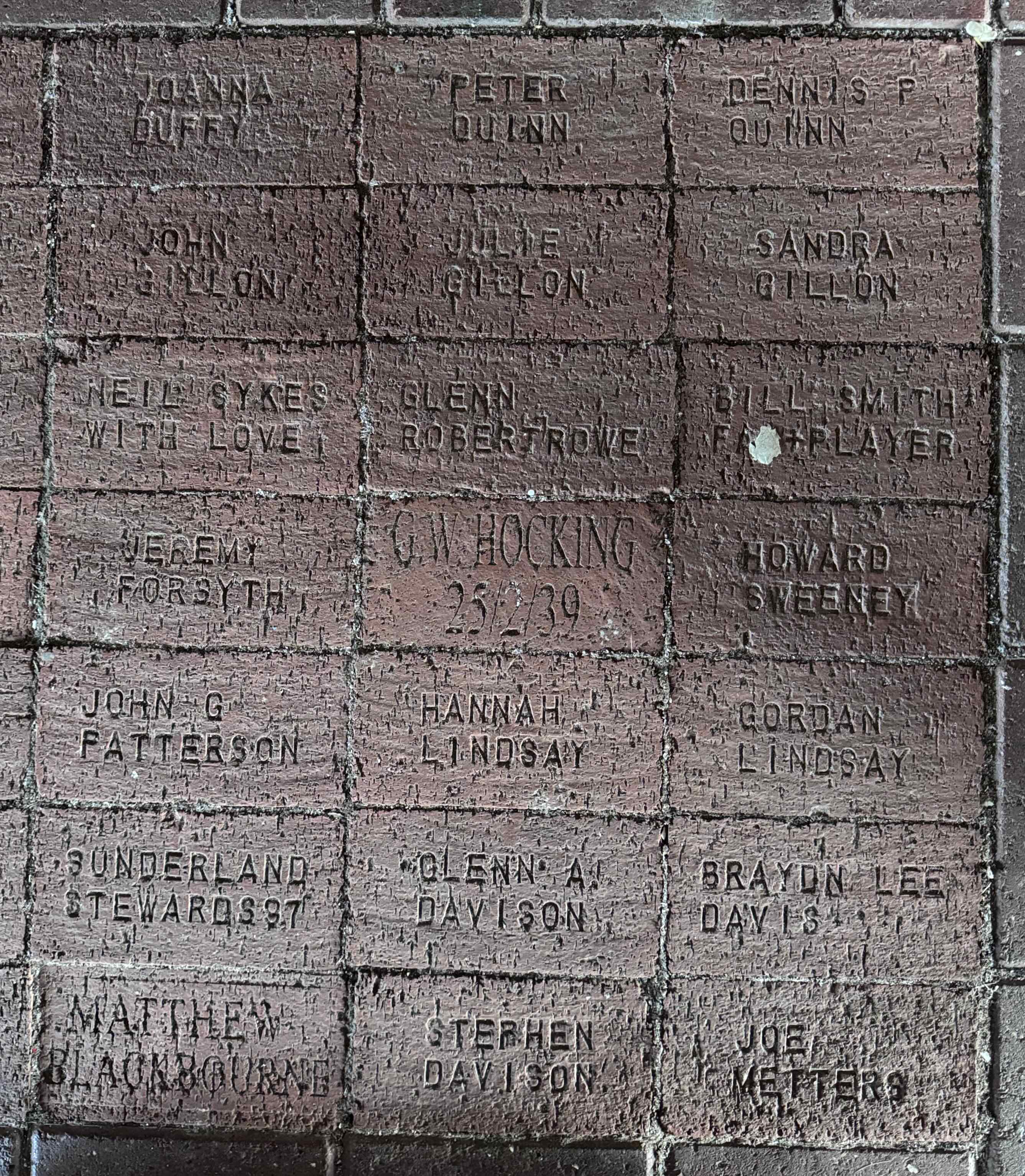 Image of brick for HANNAH LINDSAY